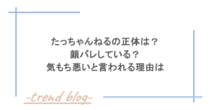 たっちゃんねるの正体は？顔バレしている？気もち悪いと言われる理由は