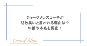 ジョージメンズコーチが胡散臭いと言われる理由は？年齢や本名を調査！